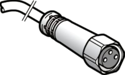 Telemecanique XZCPA0566L10 Sensor Cable, M8 female straight, 3-pin, PVC, 10 m