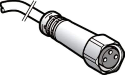 Telemecanique XZCPA0566L5 Sensor Cable, M8 female straight, 3-pin, PVC, 5 m