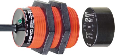Telemecanique XCSDMR5912 Coded Magnetic Safety Switch, Cylindrical M30, NO+NC, LED, 2 m cable