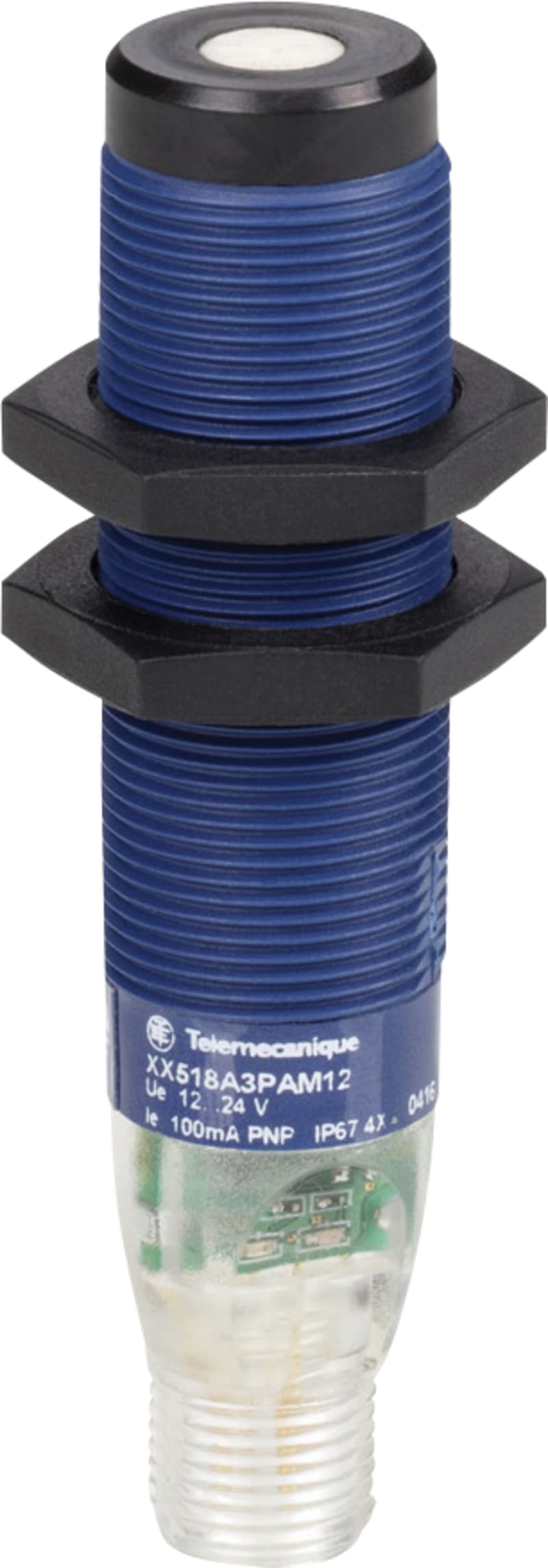 Telemecanique XXR12A8KAM8 Ultrasonic Sensor (Through-Beam Receiver) M12, PNP/NPN selectable, NO, M8 connector