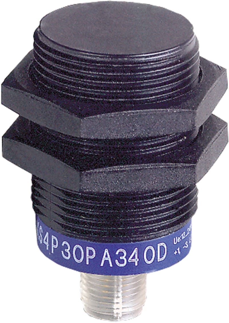 Telemecanique OsiSense XS4P30PB340D Inductive Proximity Sensor — M30 barrel, Sn 15 mm, PNP, NC