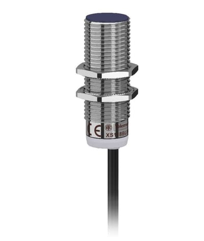Telemecanique OsiSense XS118BHPAL2 Inductive Proximity Sensor — M18 barrel, Sn 8 mm, PNP, NO, pre-wired cable (2 m)