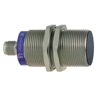 Telemecanique OsiSense XS130BHNBM12 Inductive Proximity Sensor — M12 barrel, Sn 15 mm, NPN, NC, M12 connector (4-Pin)
