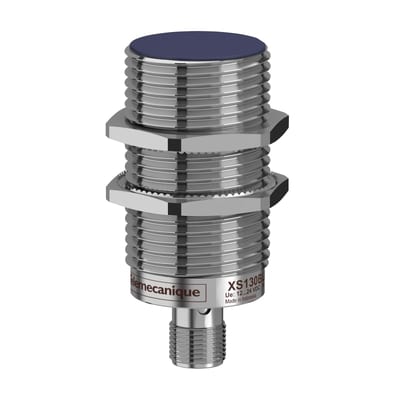 Telemecanique OsiSense XS130BHPAM12 Inductive Proximity Sensor — M12 barrel, Sn 15 mm, PNP, NO, M12 connector (4-Pin)