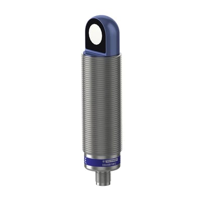 Telemecanique XXA30B1VM12 Ultrasonic Sensor M30, Metal, 90° Head, 0–10 V, Range 1 m, M12 connector