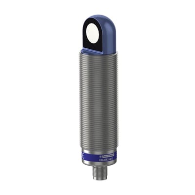 Telemecanique XXA30B2AM12 Ultrasonic Sensor M30, Metal, 90° Head, 4–20 mA, Range 2 m, M12 connector
