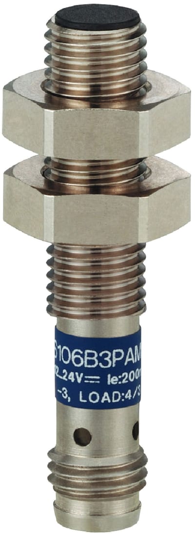 Telemecanique OsiSense XS508B1PBM8 Inductive Proximity Sensor — M8 barrel, Sn 1.5 mm, PNP, NC, M8 connector