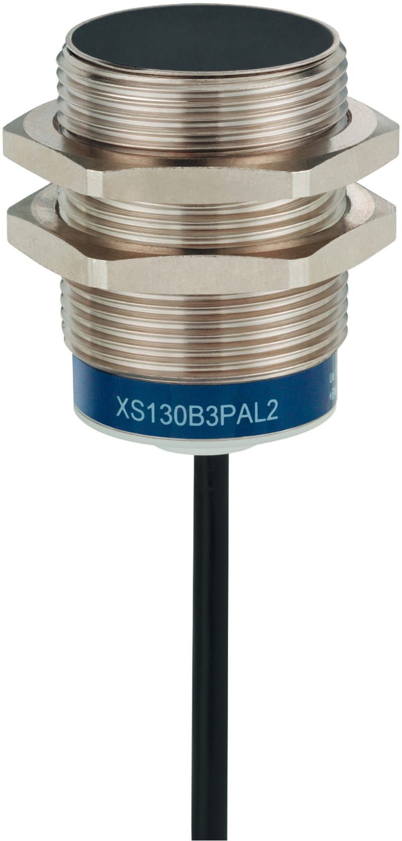 Telemecanique OsiSense XS530B1PBL2 Inductive Proximity Sensor — M30 barrel, Sn 10 mm, PNP, NC, pre-wired cable (2 m)