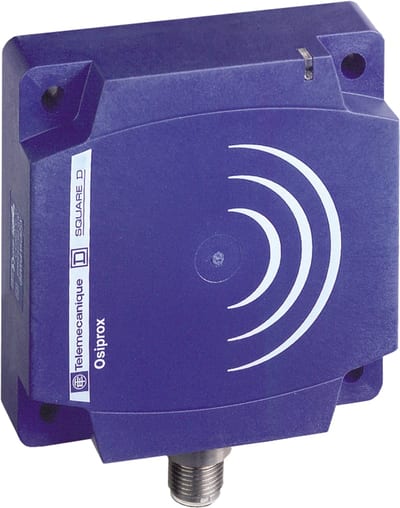 Telemecanique OsiSense XS7D1A1PBM12 Inductive Proximity Sensor — 80 × 80 mm block, Sn 40 mm, PNP, NC, M12 connector (4-Pin)