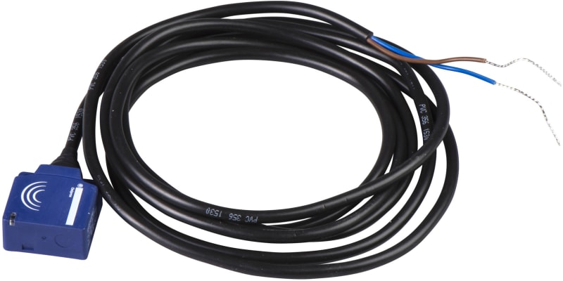 Telemecanique OsiSense XS7E1A1NAL2 Inductive Proximity Sensor — 26 × 26 mm block, Sn 10 mm, NPN, NO, pre-wired cable