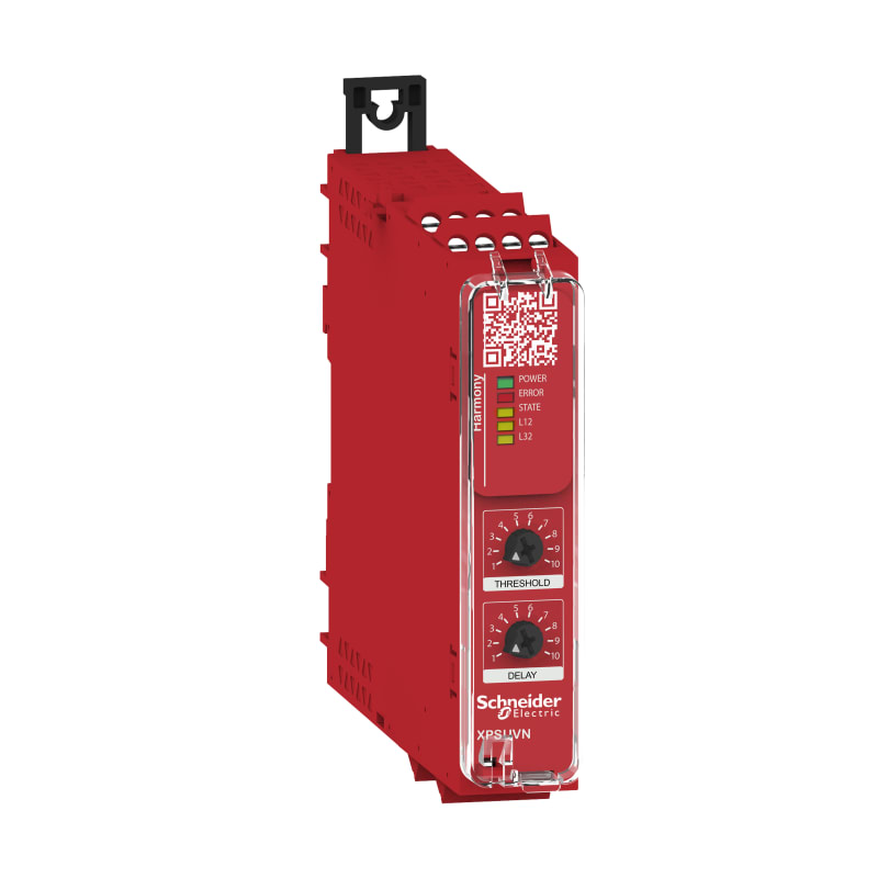 Schneider Electric Safety module, Harmony Safety Automation, Zero speed monitoring with time delay, 24V AC/DC, screw XPSUVN11AP
