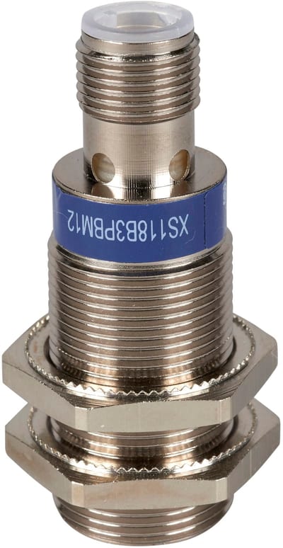 Telemecanique OsiSense XS618B1MBU20 Inductive Proximity Sensor — M18 barrel, Sn 8 mm, 2-Wire AC/DC, NC