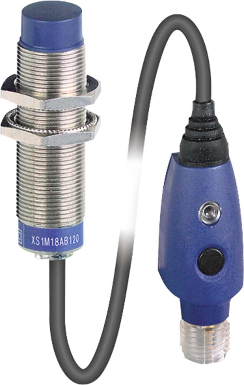Telemecanique OsiSense XS618B2PBL01M12 Inductive Proximity Sensor — M18 barrel, Sn 9 mm, NPN, NC, M12 connector (4-Pin)