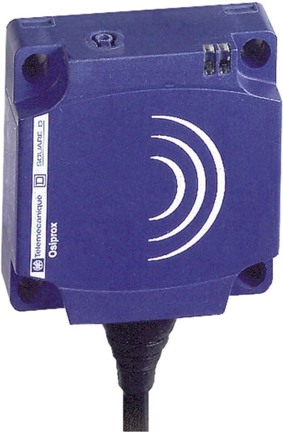 Telemecanique OsiSense XS8C1A1MBL2 Inductive Proximity Sensor — 40 × 40 mm block, Sn 25 mm, 2-Wire AC/DC, NC, pre-wired cable