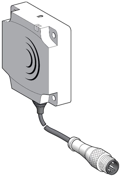 Telemecanique OsiSense XS8D1A1MBU20 Inductive Proximity Sensor — 80 × 80 mm block, Sn 60 mm, 2-Wire AC/DC, NC, pre-wired cable