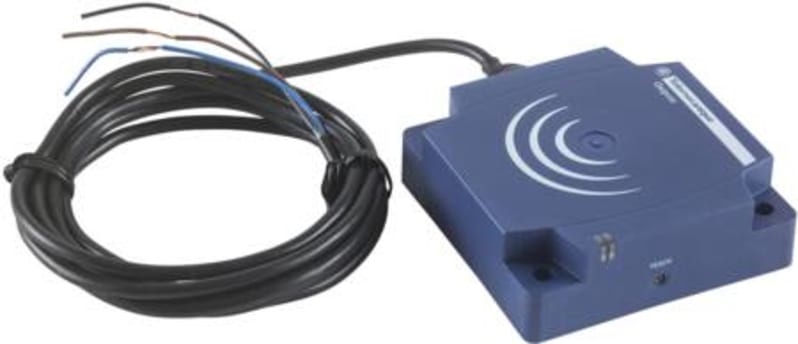 Telemecanique OsiSense XS8D1A1NAL2 Inductive Proximity Sensor — 80 × 80 mm block, Sn 60 mm, NPN, NO, pre-wired cable