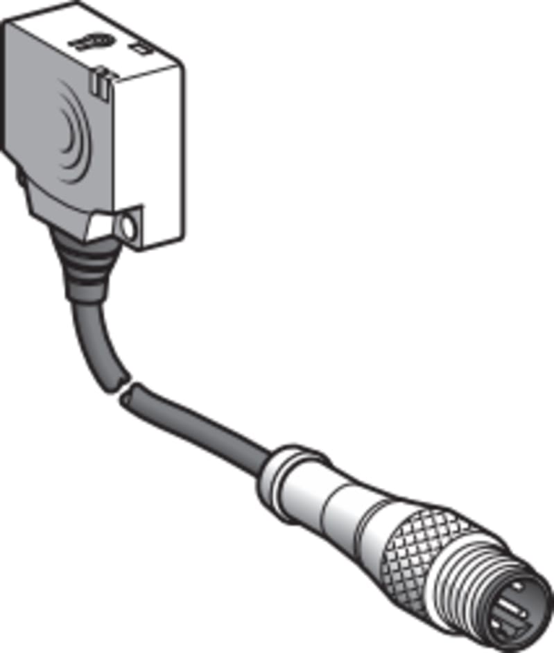Telemecanique OsiSense XS8E1A1MAL01U20 Inductive Proximity Sensor — 26 × 26 mm block, Sn 15 mm, 2-Wire AC/DC, NO, screw terminals