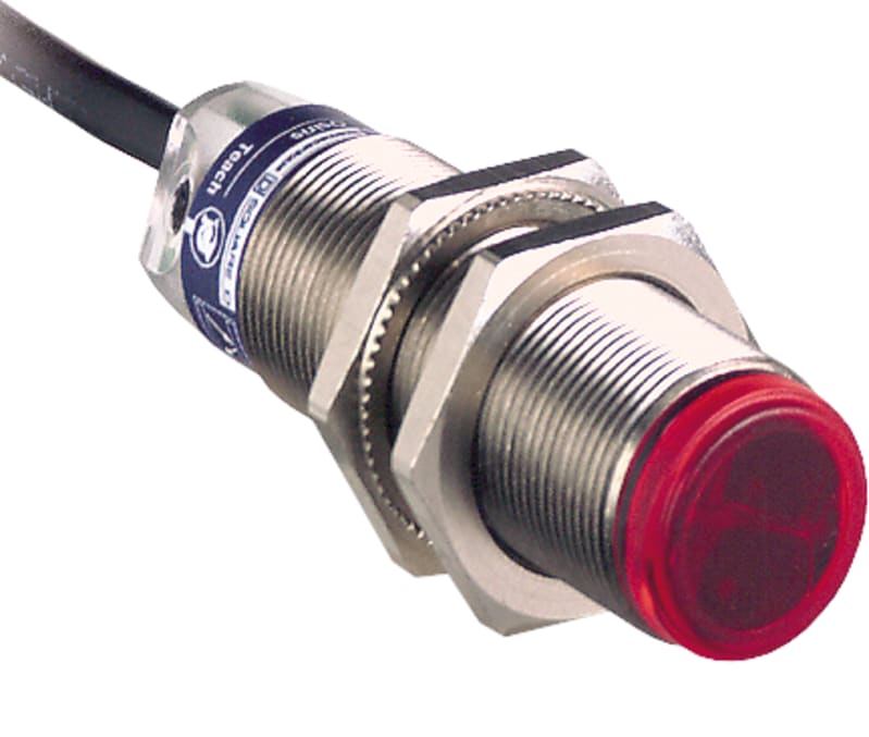 Telemecanique XUB9BPBNL2 Photoelectric Sensor, Polarised Reflex, Metal, PNP, NC, 2 m cable