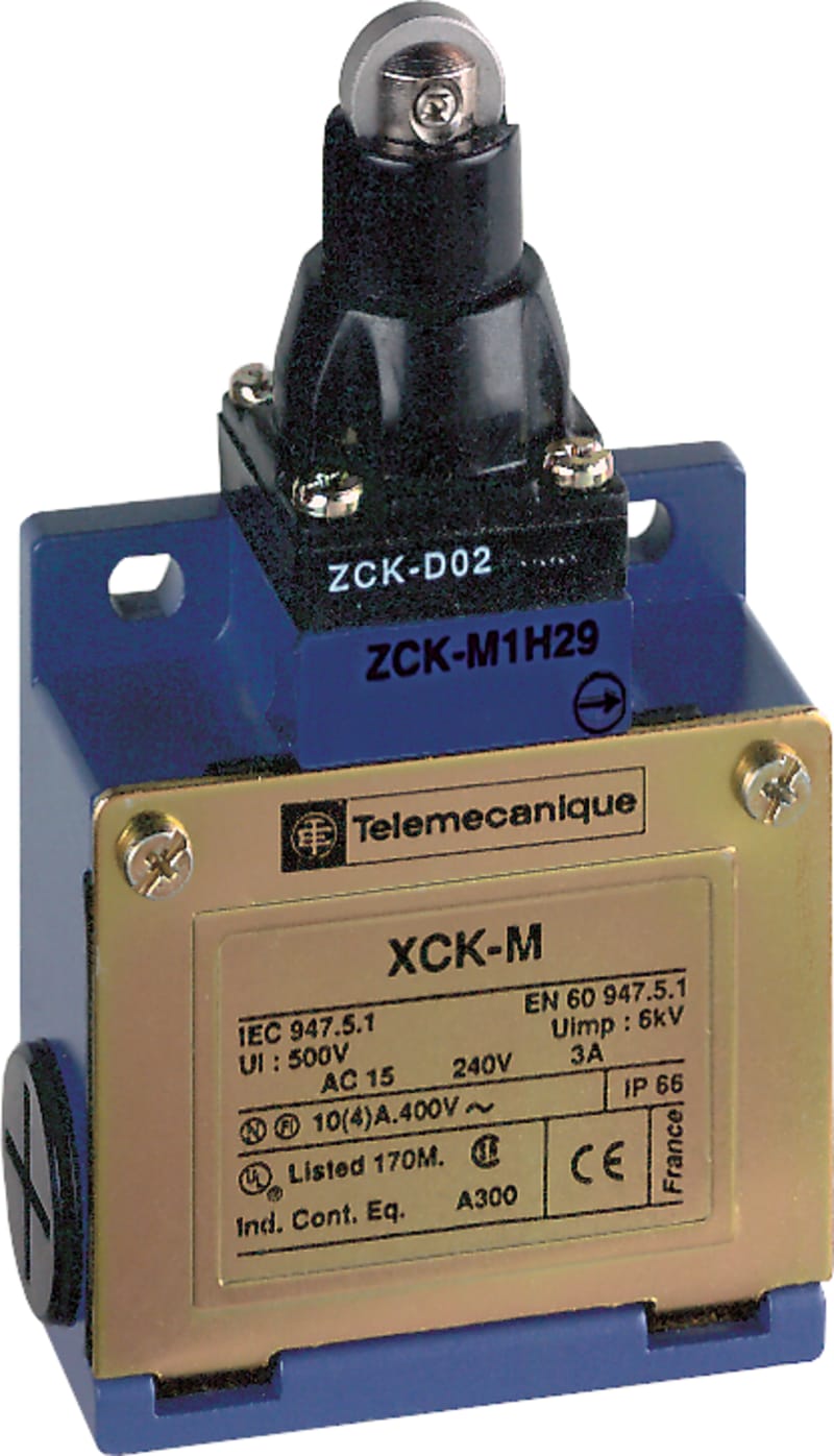 Telemecanique XCKM502 Limit Switch, Plunger, 1 NO + 1 NC, PG13.5 entry