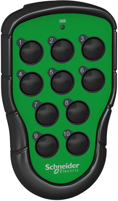 Schneider Electric Transmitter, Harmony pocket remote, 10 single-step push buttons ZART10