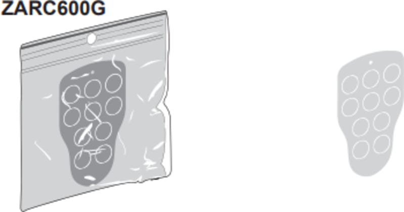 Schneider Electric Push button front cover, configurable ZARC600G