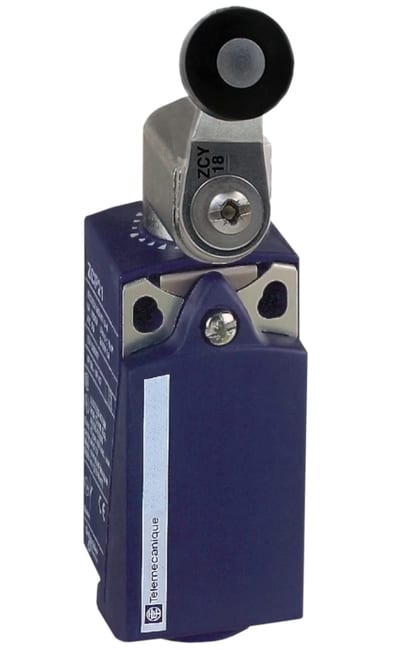 Telemecanique XCKP2118P16 Limit Switch, Roller Lever Arm, Plastic Body, 1 NO + 1 NC, M16 entry