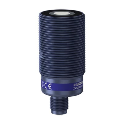 Telemecanique XXS30P1VM12 Ultrasonic Sensor, M30, Sn 1 m, 0–10 V, M12 connector