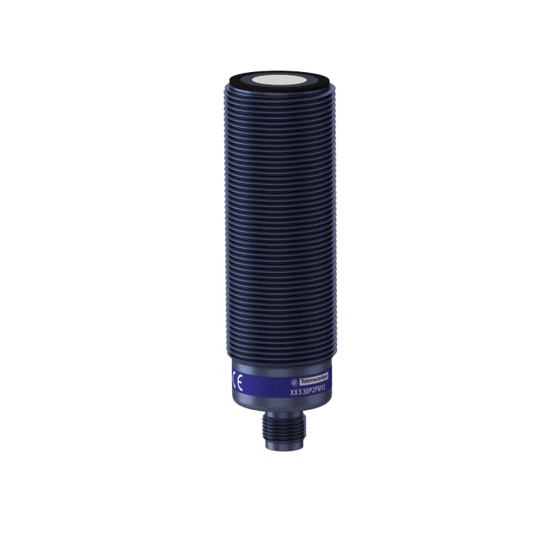 Telemecanique XXS30P2PM12 Ultrasonic Sensor, M30, Sn 2 m, PNP, M12 connector