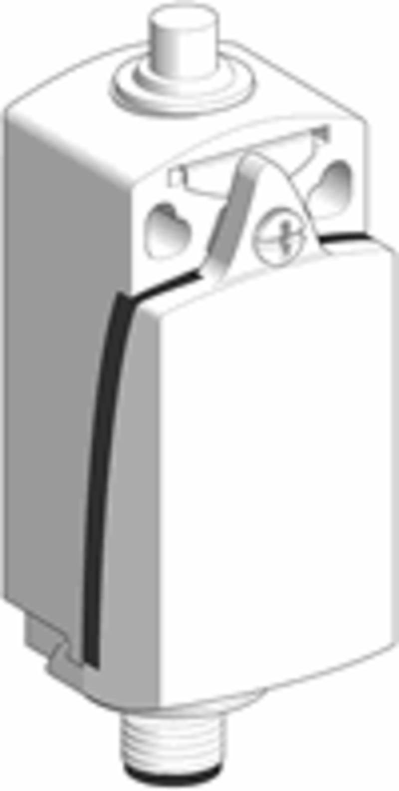 Telemecanique XCKD2110M12 Limit Switch, Plunger, Metal Body, M12 connector