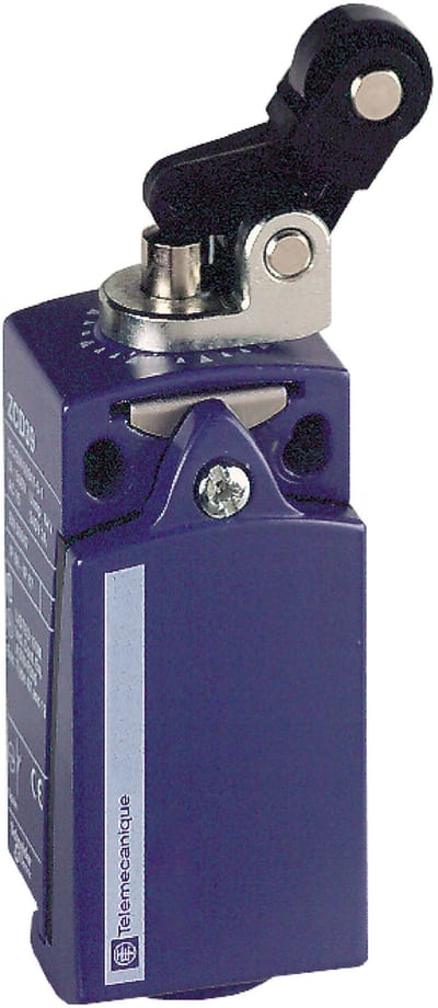 Telemecanique XCKD2527P16 Limit Switch, Roller Lever Arm, Plastic Body, 1 NO + 1 NC, M16 entry