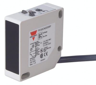 Photoelectric Sensor, Direct Flat,Relay,NO+NC,CAB