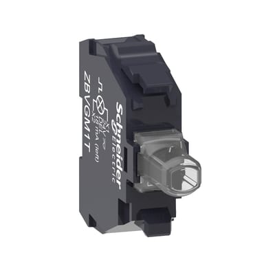 Schneider Electric Light block, Harmony XB4, Harmony XB5, 22mm, universal LED, screw clamp terminal, 110...240V AC ZBVGM1T