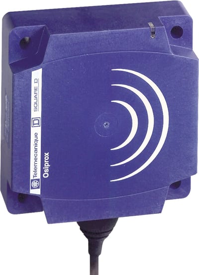 Telemecanique OsiSense XS7D1A1PAL5 Inductive Proximity Sensor — 80 × 80 mm block, Sn 40 mm, PNP, NO, pre-wired cable