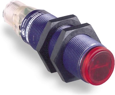 Telemecanique XUB4APANM12 Photoelectric Sensor, Diffuse, Plastic, PNP, NO, M12 connector