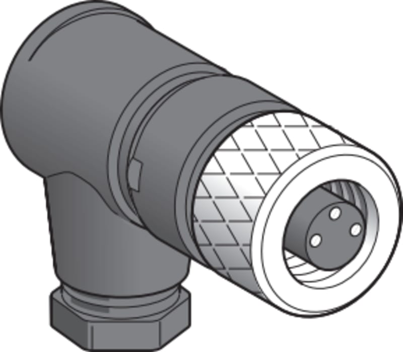 Telemecanique XZCC8FCM30S Field-Wireable Connector, M8, Female, Angled