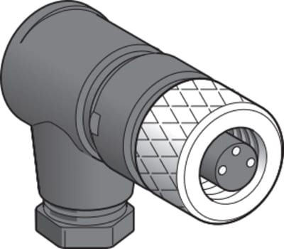 Telemecanique XZCC8FCM30S Field-Wireable Connector, M8, Female, Angled