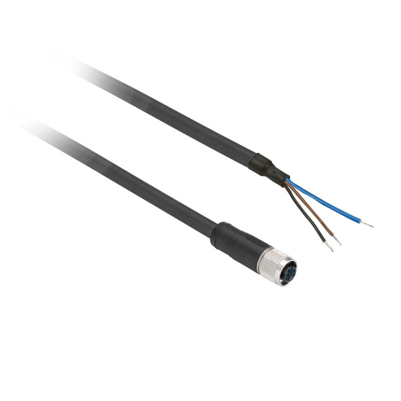 Telemecanique XZCP0566L10 Sensor Cable, M8 female straight, 3-pin, 10 m