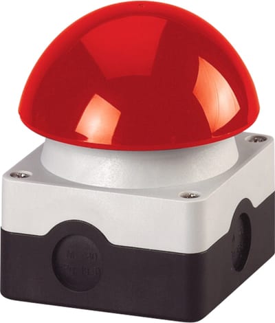 Foot Switch, Red, 1 NO + 1 NC, Enclosed