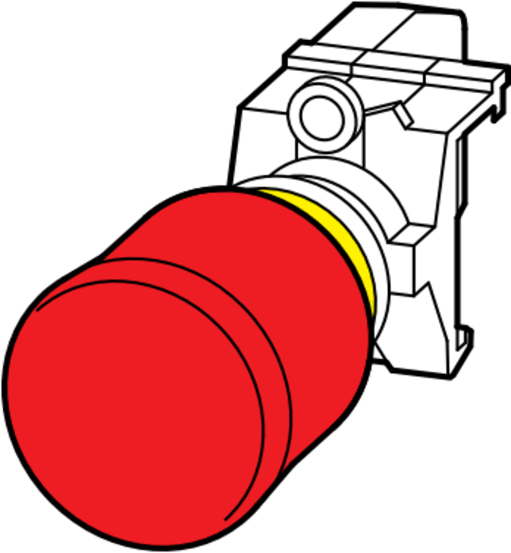 Complete Emergency Stop, Push/Pull, 1 NC (M22-PV/K01)