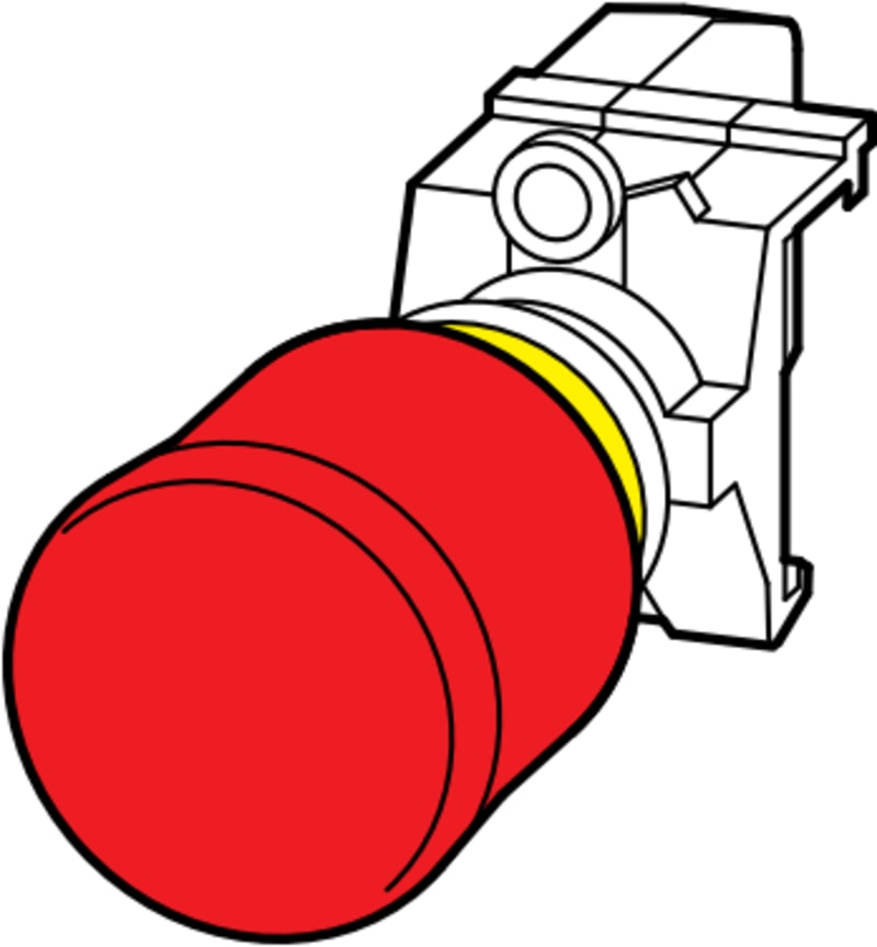 Complete Emergency Stop Push/Pull 1 NO 1 NC (M22-PV/K11)