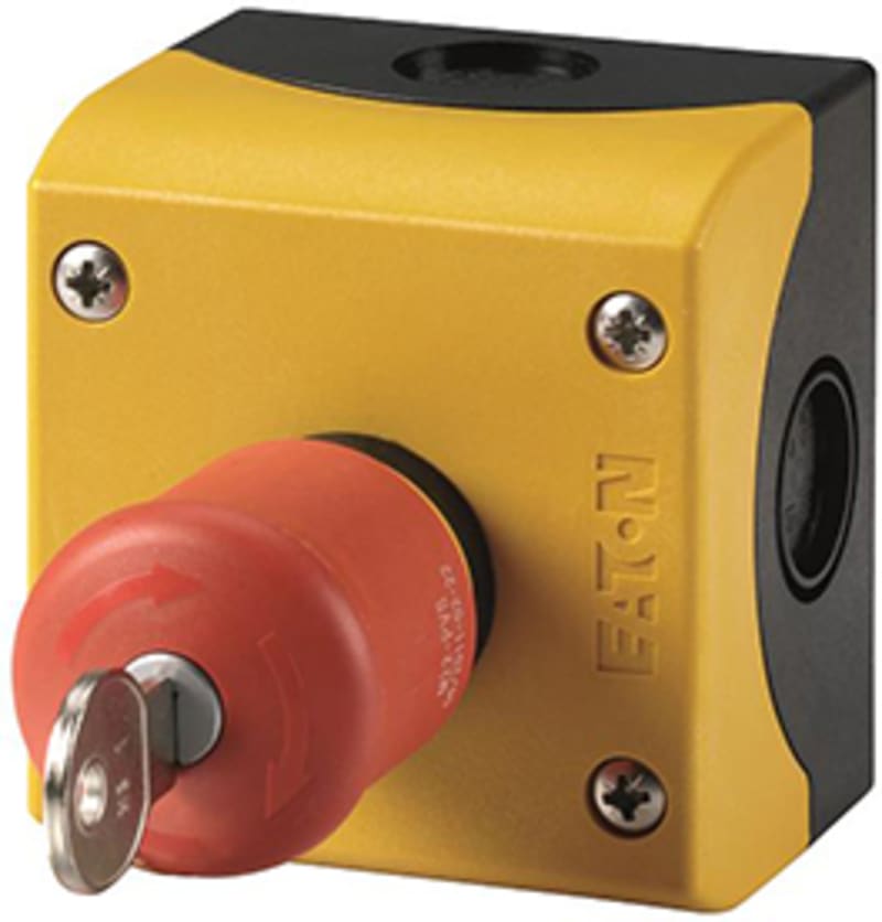 Lockable Emergency Stop, Complete in Enclosure (M22-PVS/KC11/IY)