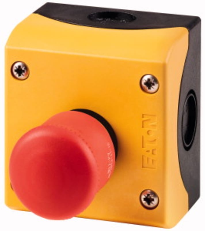 EMERGENCY STOP, complete, in enclosure (M22-PV/KC11/IY)