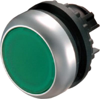 Illuminated Push Button Green FLAT IP66