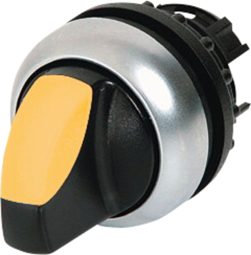Selector switch with LIGHT Yellow 0-1 FAST (M22-WRLK-Y)