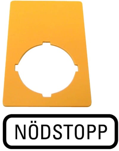 Sign Nþdstopp 33X50MM