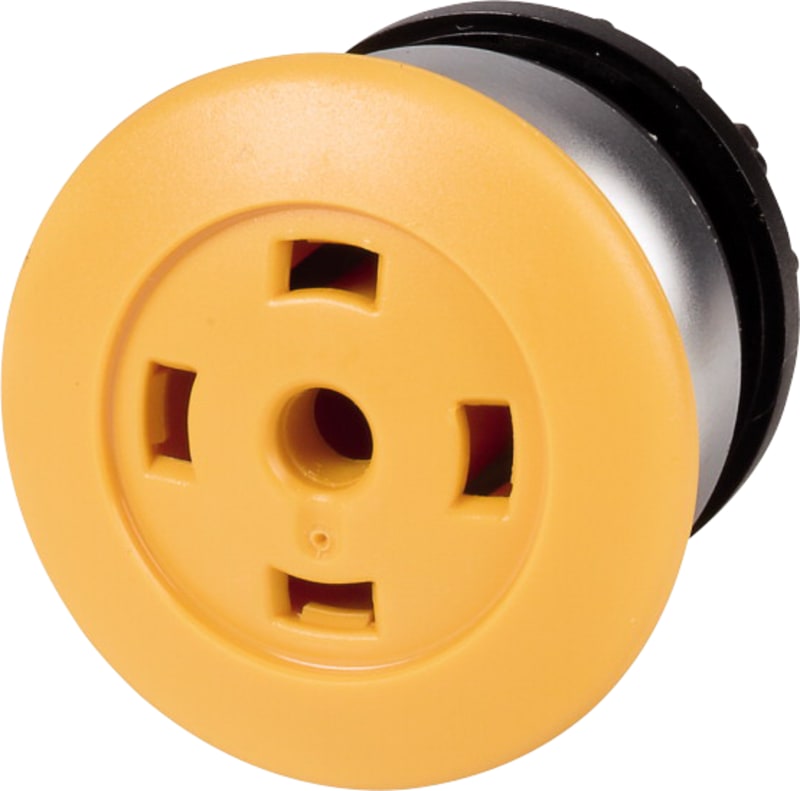 Mushroom pushbutton, impulse, yellow without label (M22-DRP-Y-X)