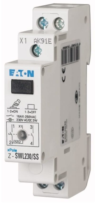 Pressure Switch with LED, 230AC/DC, 2N/O, 16A