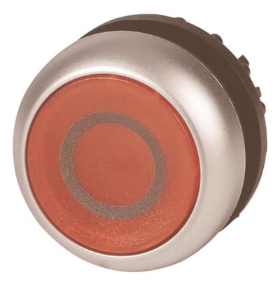 ILLUMINATED PUSH BUTTON, TR/TR, RED/Stop
