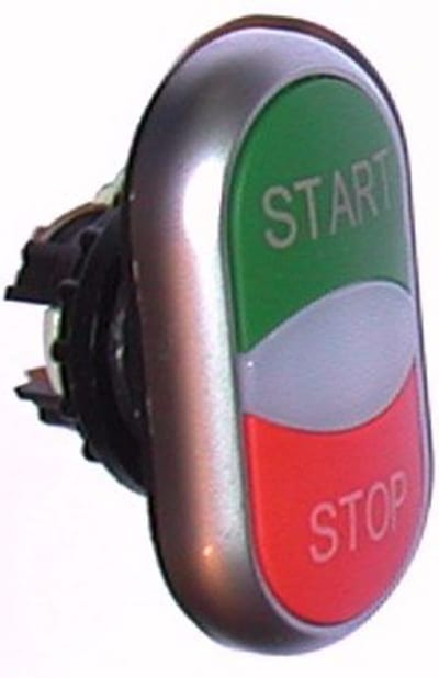 DoubleTR.BUTTON Start/Stop with LIGHT (M22-DDL-GR-GB1/GB0)