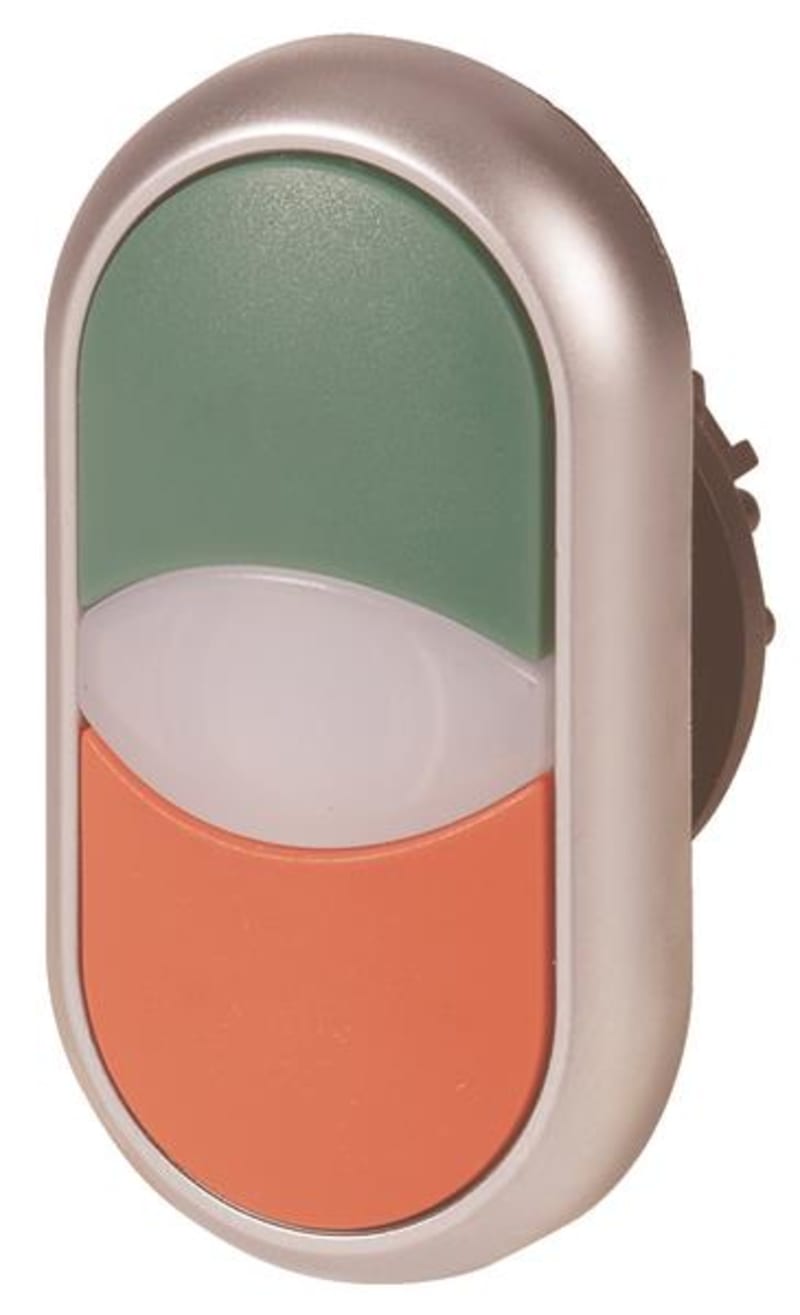 Double TR.BUTTON RED/GREEN with LIGHT (M22-DDL-GR)